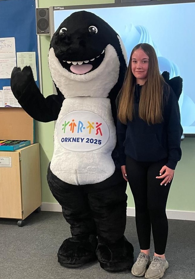 our new Games mascot Ola the Orca! Orkney 2025 Island Games